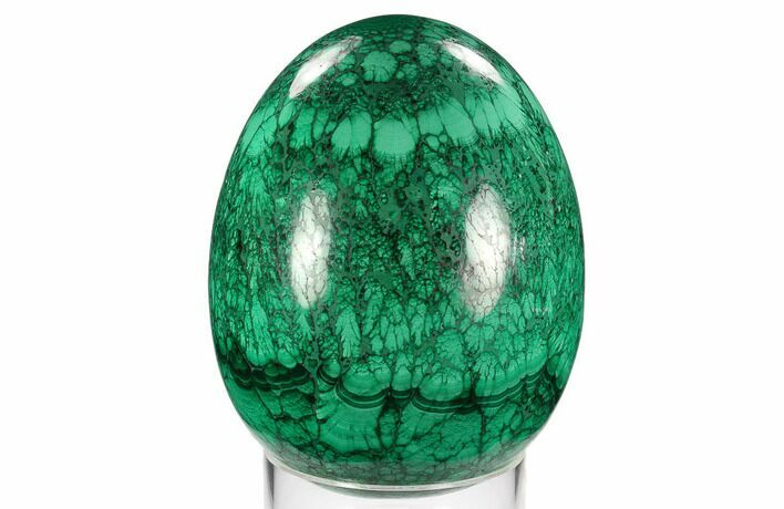Stunning, Polished Malachite Egg - Congo #129539